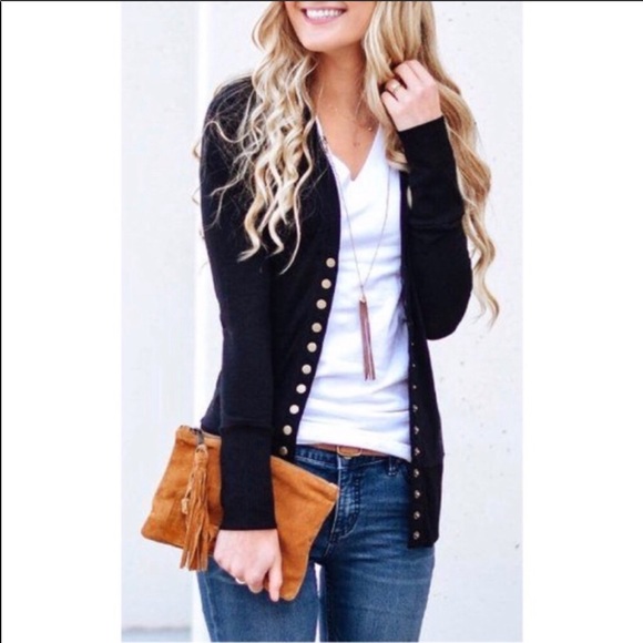 Black Knit Cardigan - Picture 1 of 1